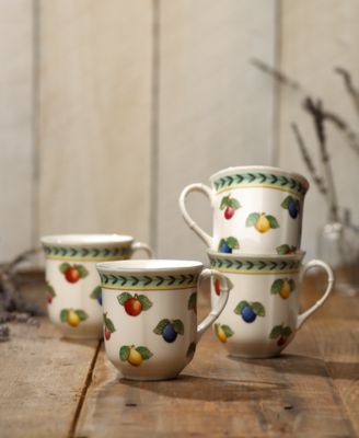 French Garden Mugs, Set of 4 