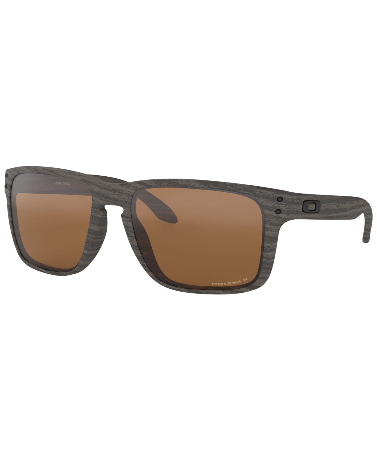 Shop Oakley Polarized Sunglasses, Oo9102 Holbrook Woodgrain In Woodgrain,prizm Tungsten Polar