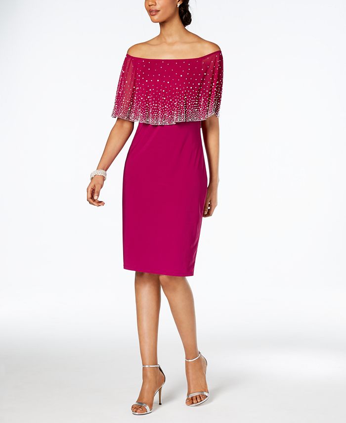 Msk embellished hotsell ruched jersey gown