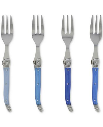 French Home - Laguiole Shades of Blue Cake Forks, Set of 4