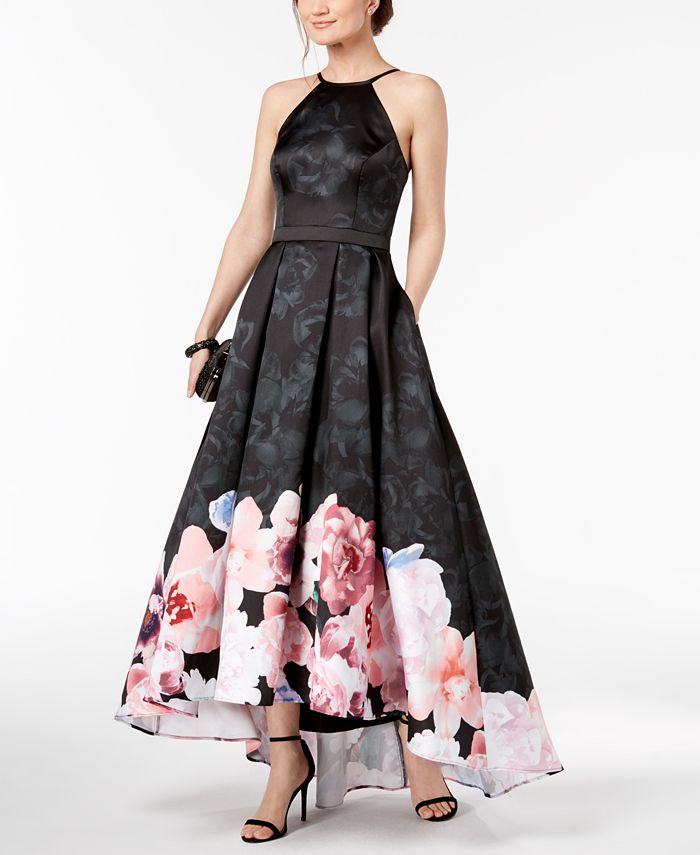 xscape high low gown