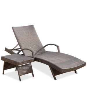 NOBLE HOUSE HAYDEN OUTDOOR CHAISE LOUNGE AND TABLE SET