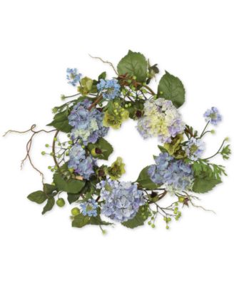 Nearly Natural - 20" Hydrangea Wreath