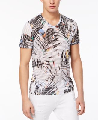 GUESS Men's V-Neck Palm T-Shirt - Macy's