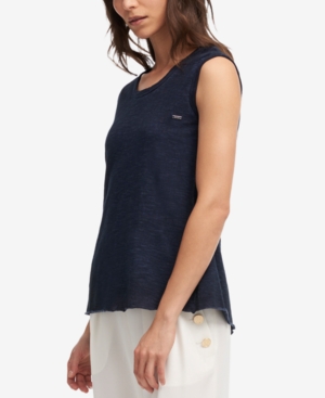 DKNY COTTON SNAP-BACK TOP, CREATED FOR MACY'S