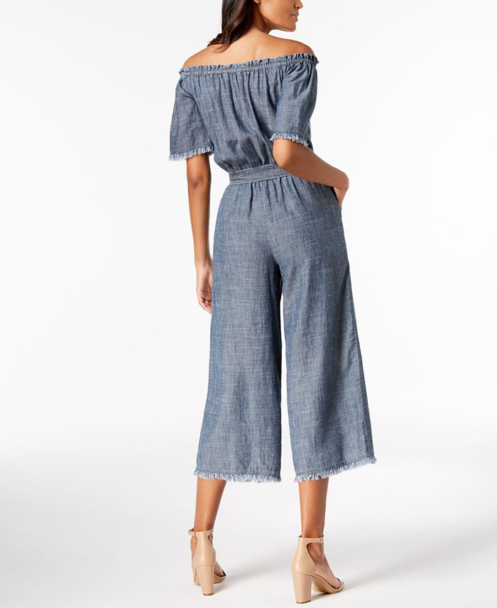 Trina turk chambray top jumpsuit