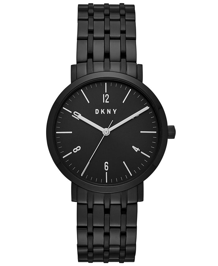 DKNY Women's Minetta Black Stainless Steel Watch 36mm, Created for Macy's Reviews - Macy's