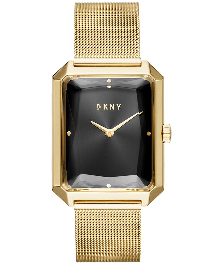 DKNY Women s Cityspire Gold Tone Stainless Steel Mesh Bracelet