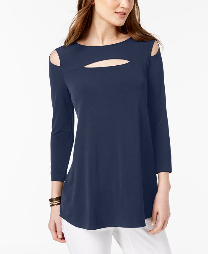 Alfani Cold-Shoulder Top, Created for Macy's - Macy's