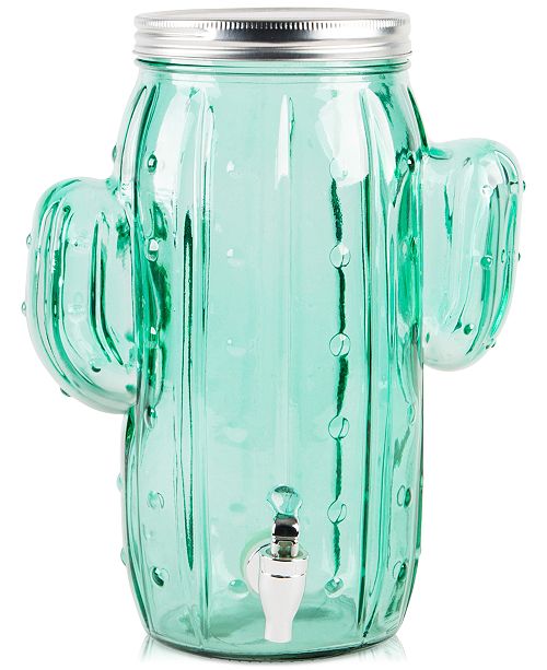 Home Essentials Glass Cactus 1Gallon Beverage Dispenser & Reviews