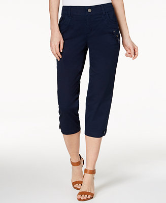 Style & Co Tab-Pocket Capri Pants, Created for Macy's - Macy's