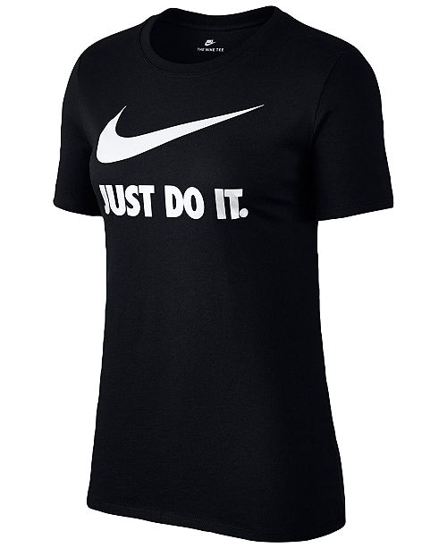 Nike Sportswear Cotton Just Do It TShirt & Reviews Tops Women Macy