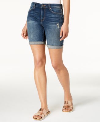 Calvin Klein Jeans City Ripped Denim Shorts - Macy's