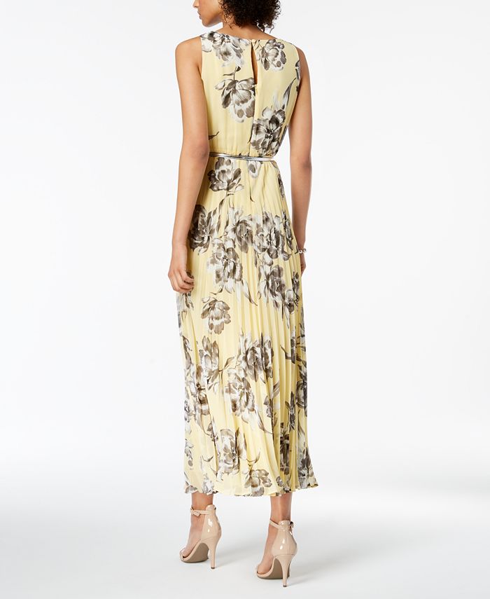 Jessica Howard Petite Belted Pleated Maxi Dress Macy's