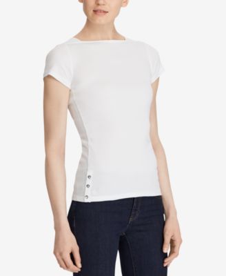 Lauren Ralph Lauren - Ribbed Cotton T-Shirt
