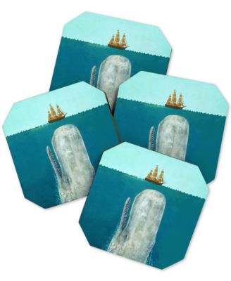 Deny Designs - Terry Fan The Whale Coaster Set