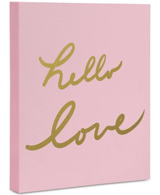 Lisa Argyropoulos Hello Love Pink Art Canvas 16x20"