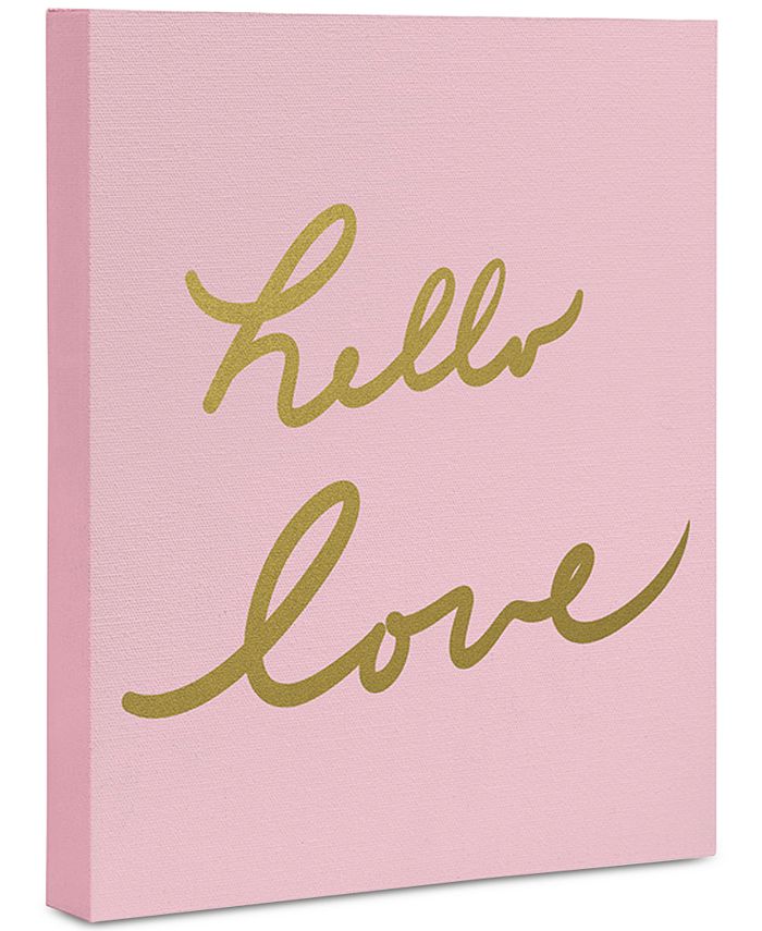 Deny Designs - Lisa Argyropoulos Hello Love Pink Art Canvas 24 x 30"