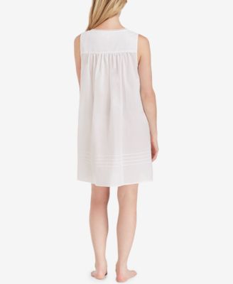 Cotton Lace-Trim Short Nightgown