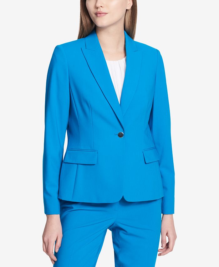 Calvin Klein OneButton Blazer & Reviews Jackets & Blazers Women Macy's