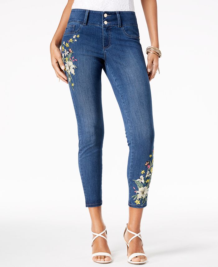 Thalia Sodi Embroidered Ankle Skinny Jeans, Created For Macy's ...