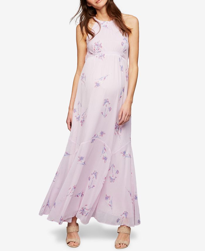 A Pea in the Pod Maternity FloralPrint Maxi Dress Macy's
