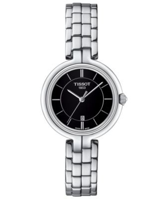 Tissot - Women's Swiss T-Lady Flamingo Gray Stainless Steel Bracelet Watch 26mm