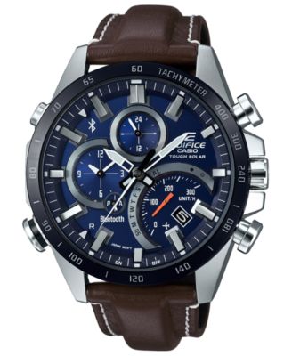 edifice leather belt watches
