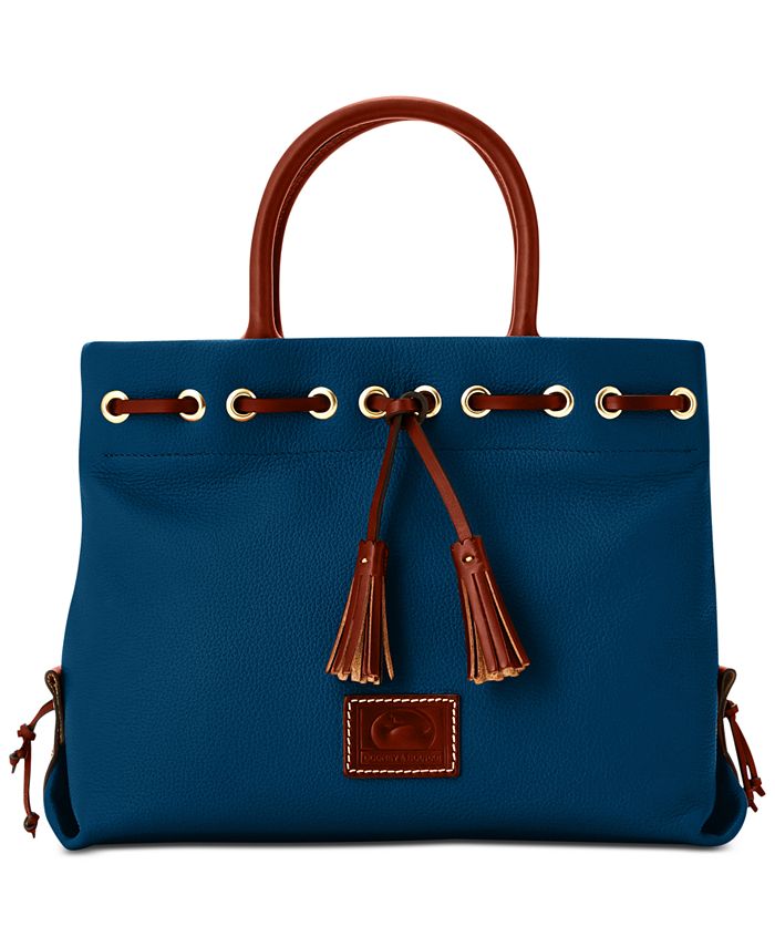 Dooney and bourke tassel pebble leather tote on sale