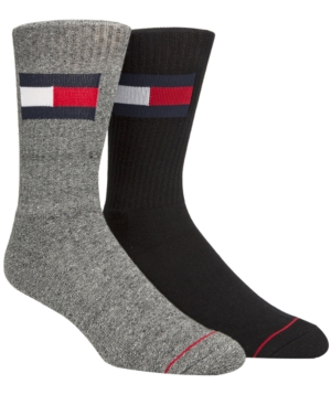 Tommy Hilfiger Men's 2-Pk Logo Crew Socks
