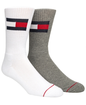 Tommy Hilfiger Men's 2-Pk Logo Crew Socks