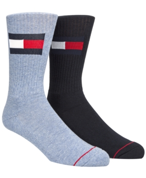Tommy Hilfiger Men's 2-Pk Logo Crew Socks