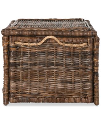 JONATHAN Y Caden 30'' Wicker Storage Trunk