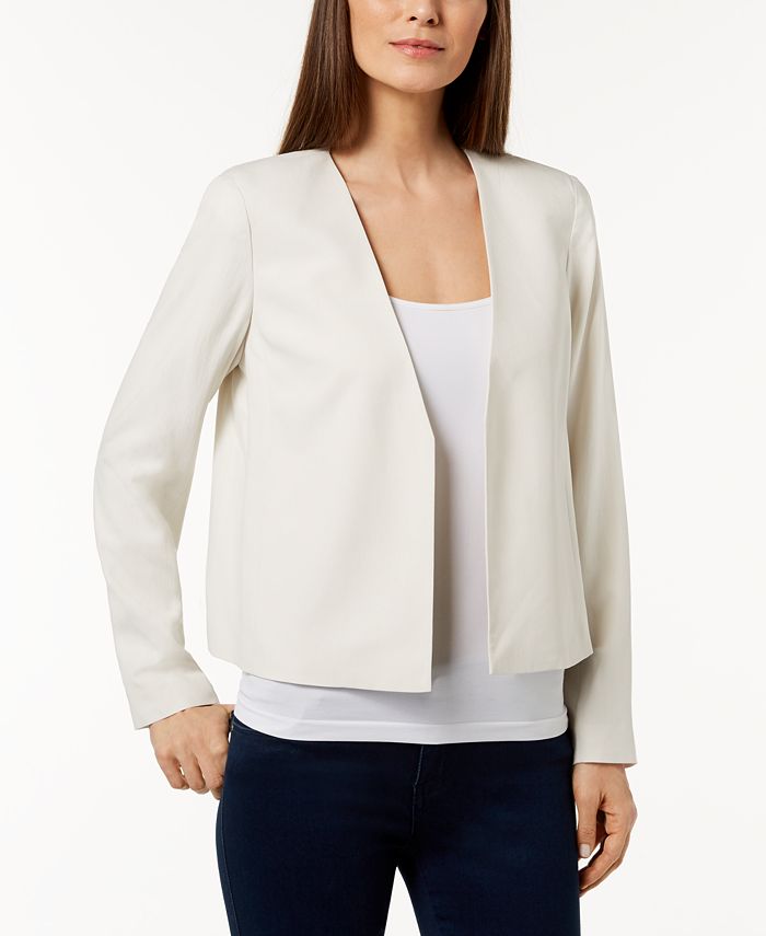 Eileen Fisher Silk Open Front Jacket Macy s