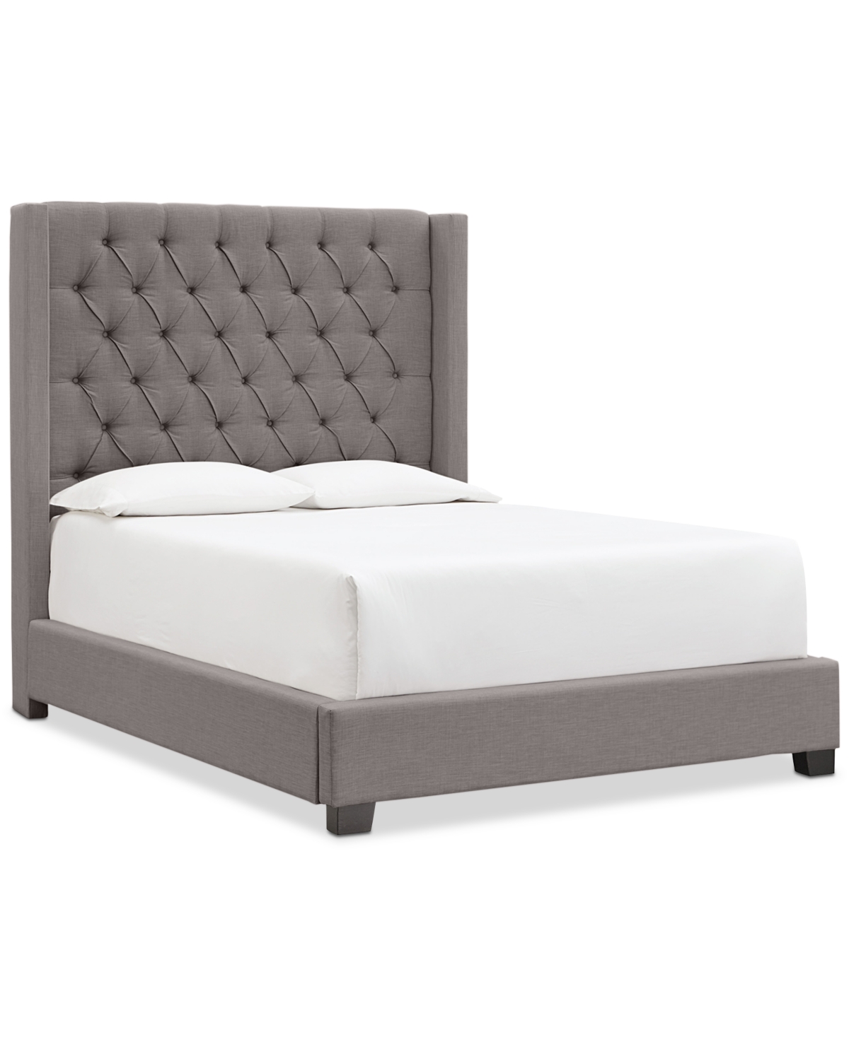 Shop Furniture Monroe Ii Upholstered California King Bed, Created For Macy's In Grey