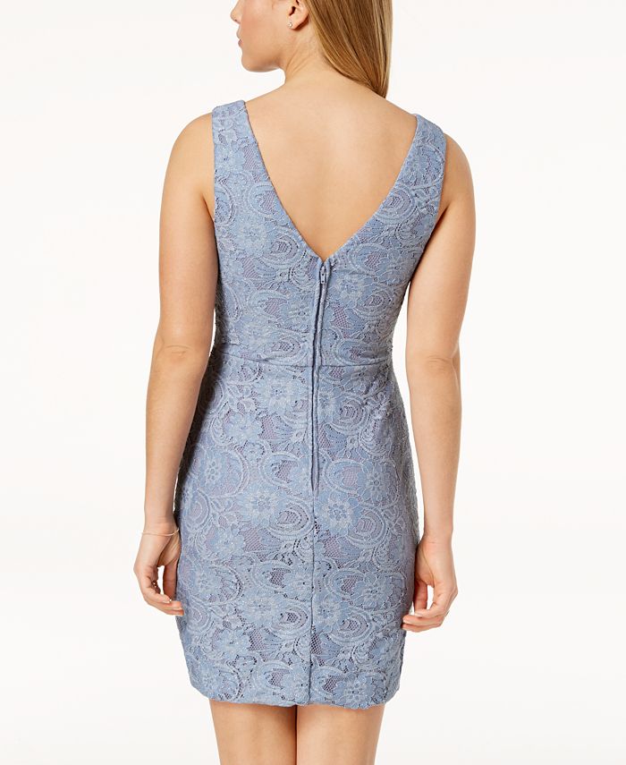 City Studios Juniors' Glitter Lace Bodycon Dress Macy's