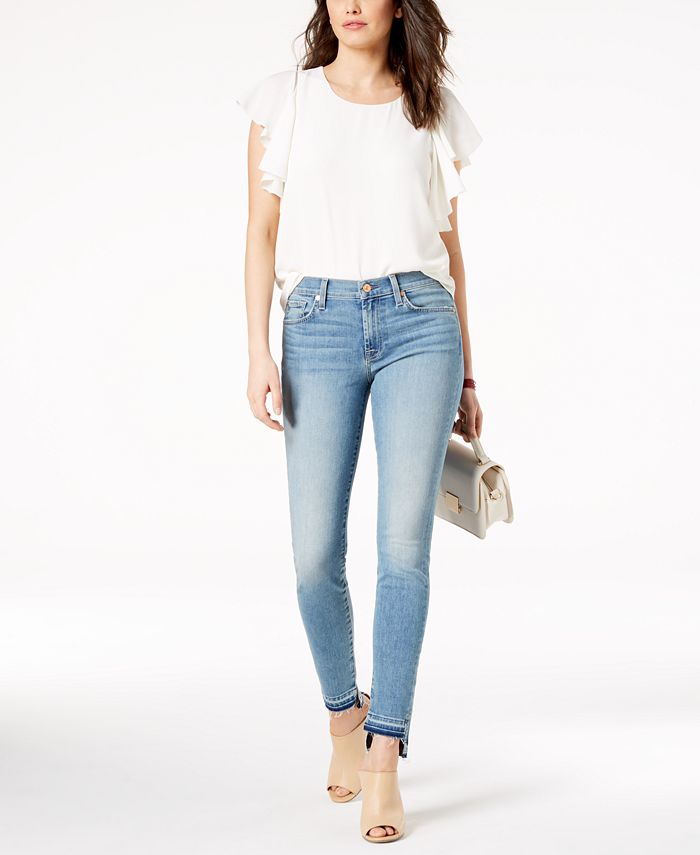 7 for all mankind discount step hem ankle skinny jeans