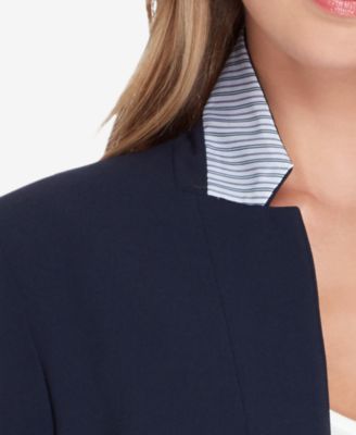 Tahari ASL Convertible Notch-Collar One-Button Jacket