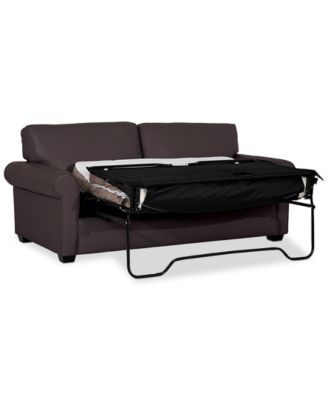 Orid 77" Full Roll Arm Leather Sleeper