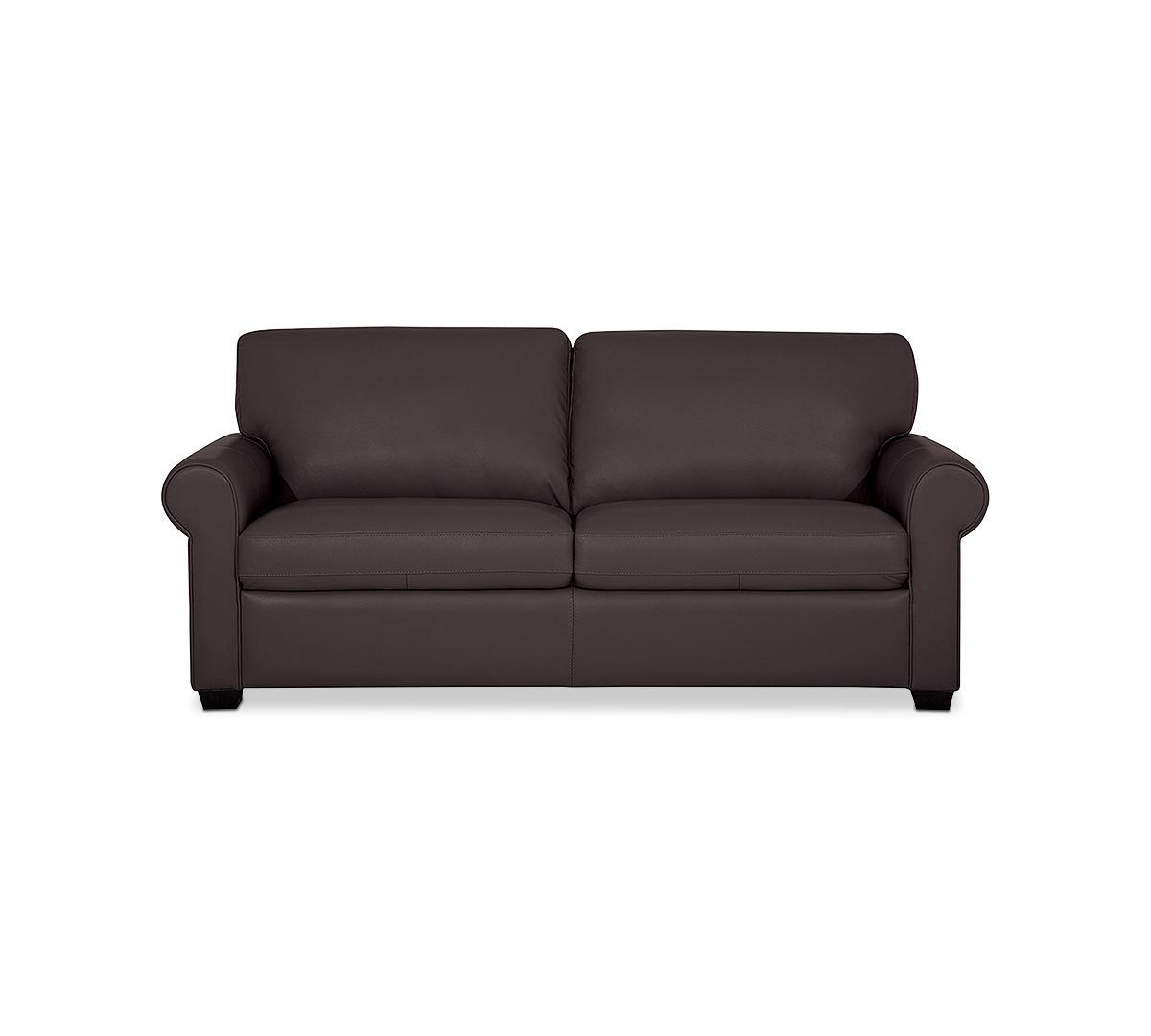 Macy's Orid 77" Leather Roll Arm Apartment Sofa, Created For