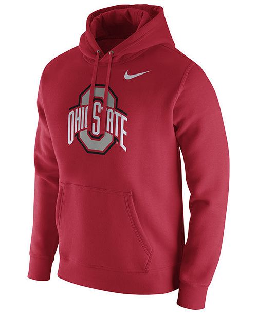 Nike Men's Ohio State Buckeyes Cotton Club Fleece Hooded Sweatshirt ...