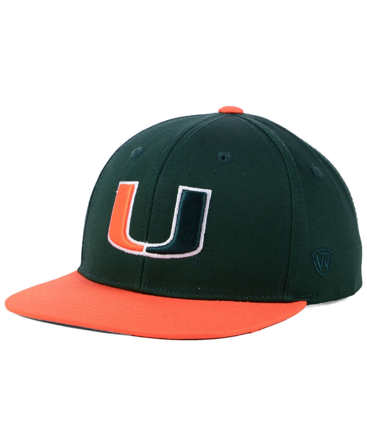 Top Of The World Boys' Miami Hurricanes Maverick Snapback Cap In Green,orange