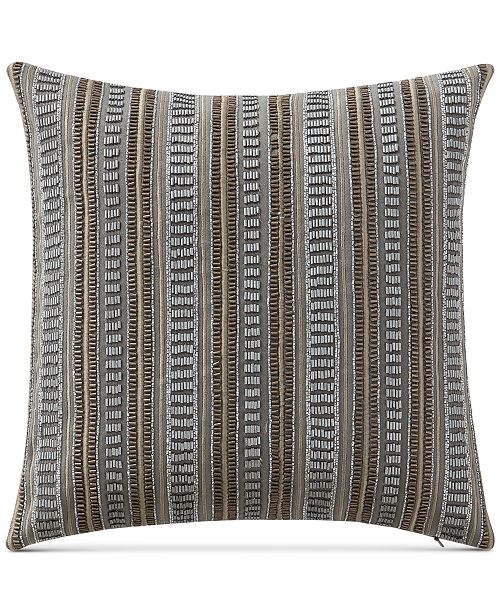 Waterford Carrick 14 Square Beaded Embroidered Stripe Decorative