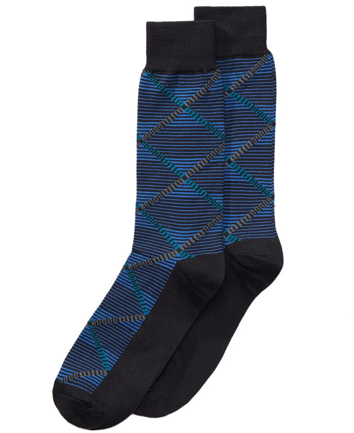 Perry Ellis Men's DiamondPrint Dress Socks Macy's
