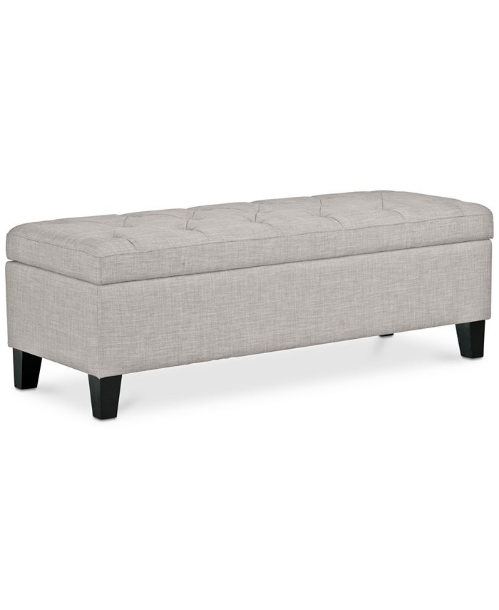 Monroe Upholstered Storage Bench, Monroe Upholstered King Bed Macys