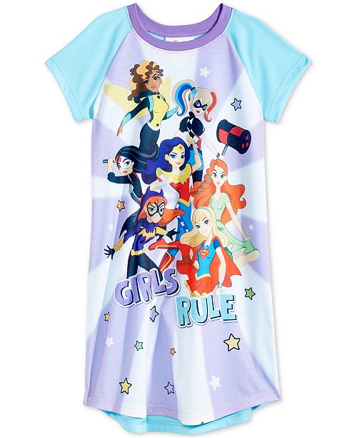 Dc Comics Girls Rule Superheroes Nightgown Little Big Girls