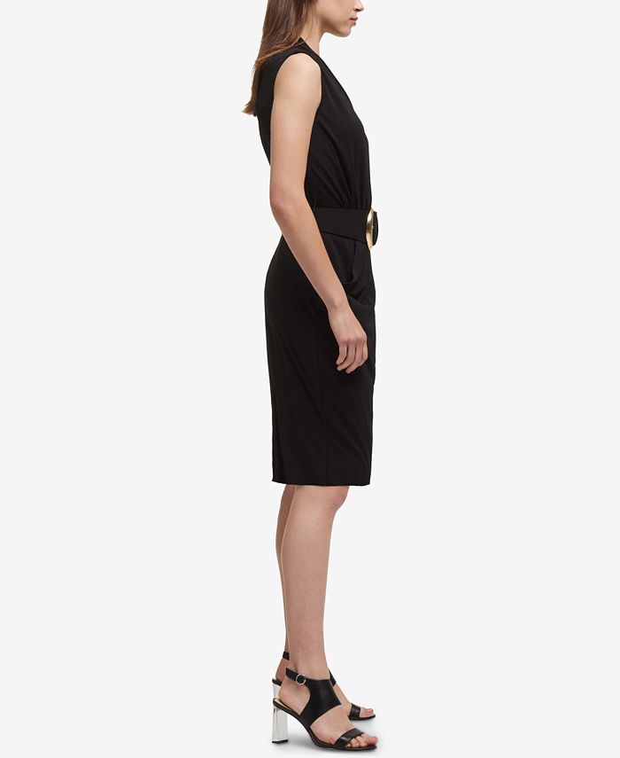 DKNY Belted Draped Jersey Dress, Created for Macy's Macy's