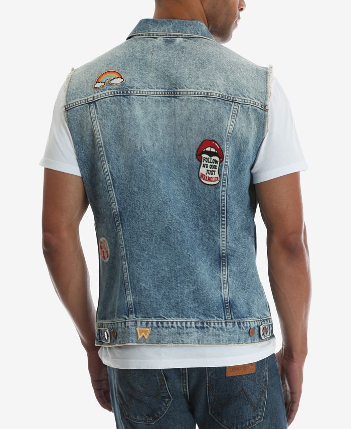 Wrangler Men's Denim Patch Vest Macy's