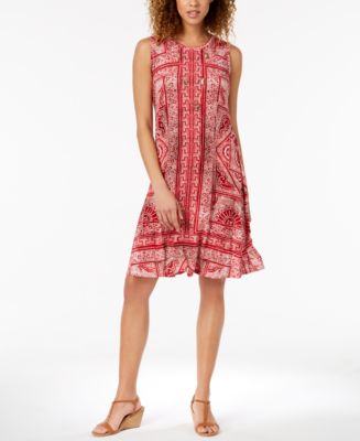 Style & Co Petite Printed Swing Dress, Created for Macy&#39;s - Dresses - Petites - Macy&#39;s