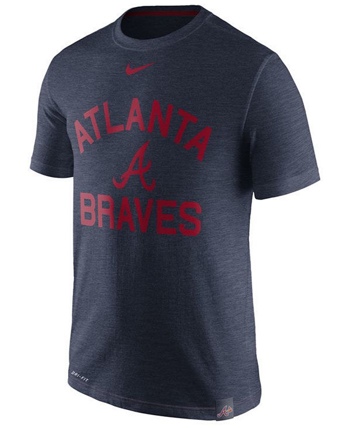 Nike Men's Atlanta Braves Dri-Fit Slub Arch T-Shirt - Macy's